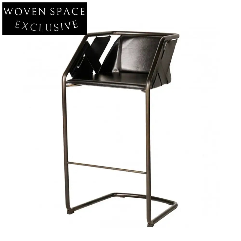 Chic Velvet Bar Stool with Sleek Metal Legs and Comfy Backrest