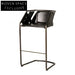 Chic Velvet Bar Stool with Sleek Metal Legs and Comfy Backrest
