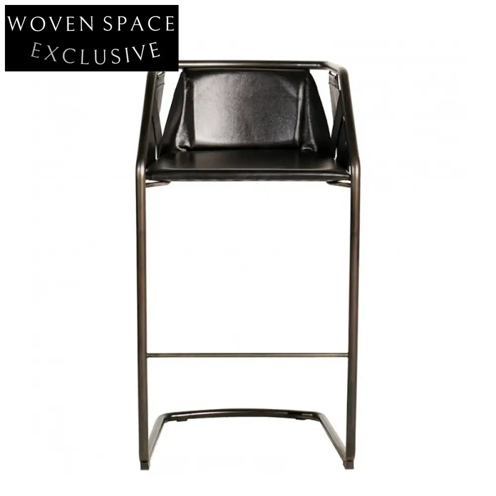 Chic Velvet Bar Stool with Sleek Metal Legs and Comfy Backrest