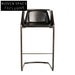 Chic Velvet Bar Stool with Sleek Metal Legs and Comfy Backrest