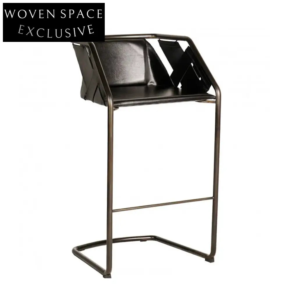 Chic Velvet Bar Stool with Sleek Metal Legs and Comfy Backrest