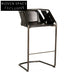 Chic Velvet Bar Stool with Sleek Metal Legs and Comfy Backrest