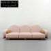 Chic Velvet Fabric Modern I-Shape Sofa Couch for Living Room Apartment