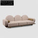 Chic Velvet Fabric Modern I-Shape Sofa Couch for Living Room Apartment