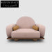 Chic Velvet Fabric Modern I-Shape Sofa Couch for Living Room Apartment