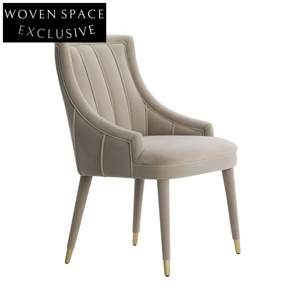 Chic Velvet Nordic Upholstered Dining Chair for Modern Home & Hotel