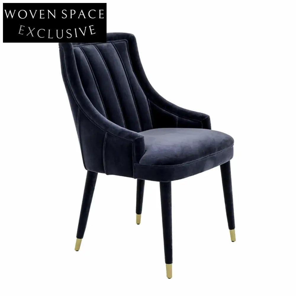 Chic Velvet Nordic Upholstered Dining Chair for Modern Home & Hotel