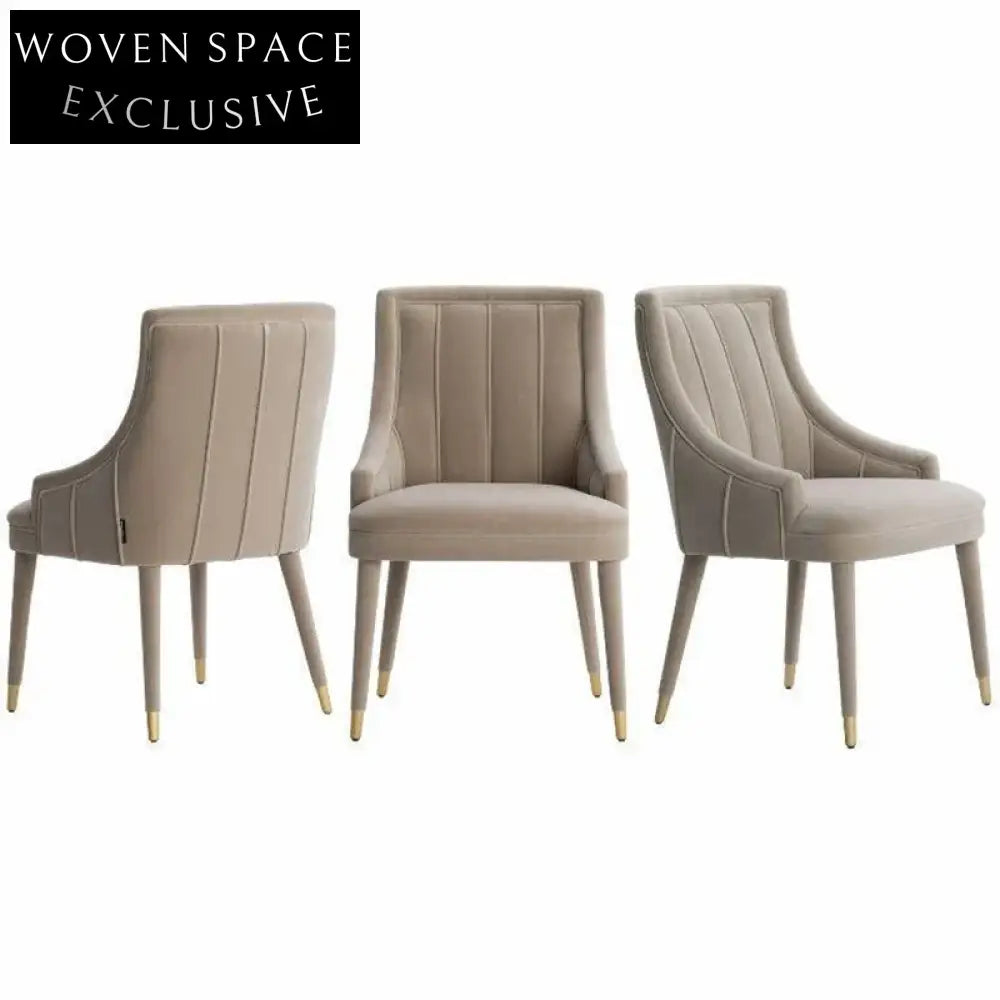 Chic Velvet Nordic Upholstered Dining Chair for Modern Home & Hotel