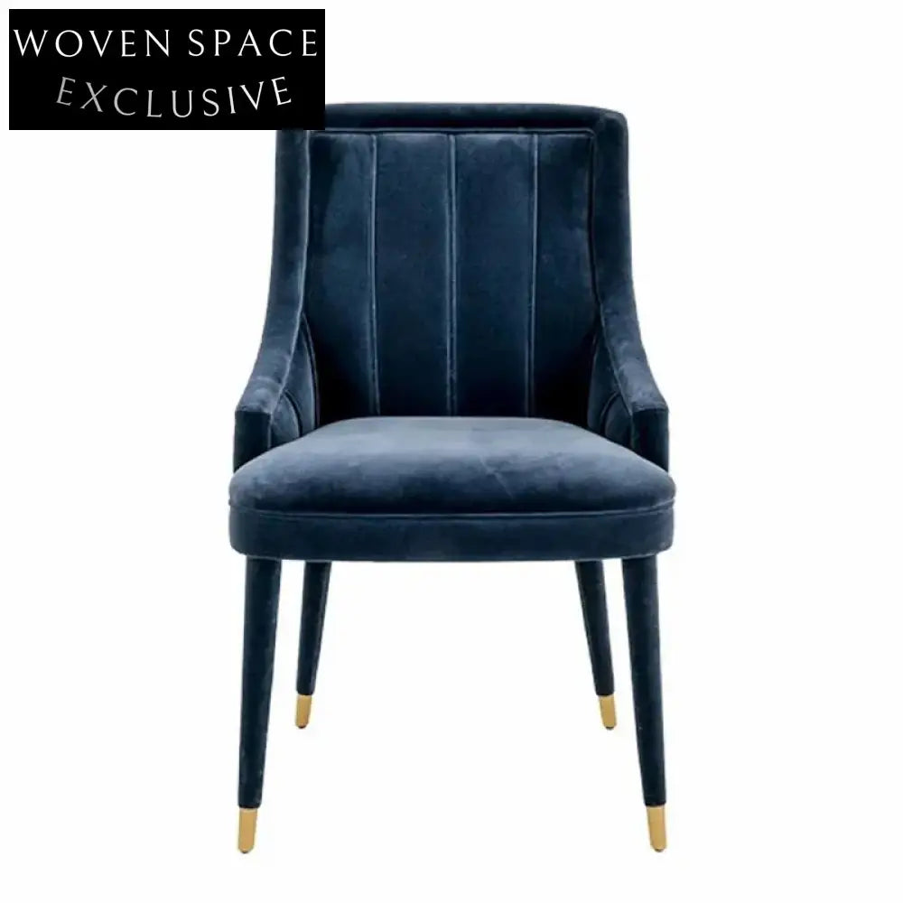 Chic Velvet Nordic Upholstered Dining Chair for Modern Home & Hotel