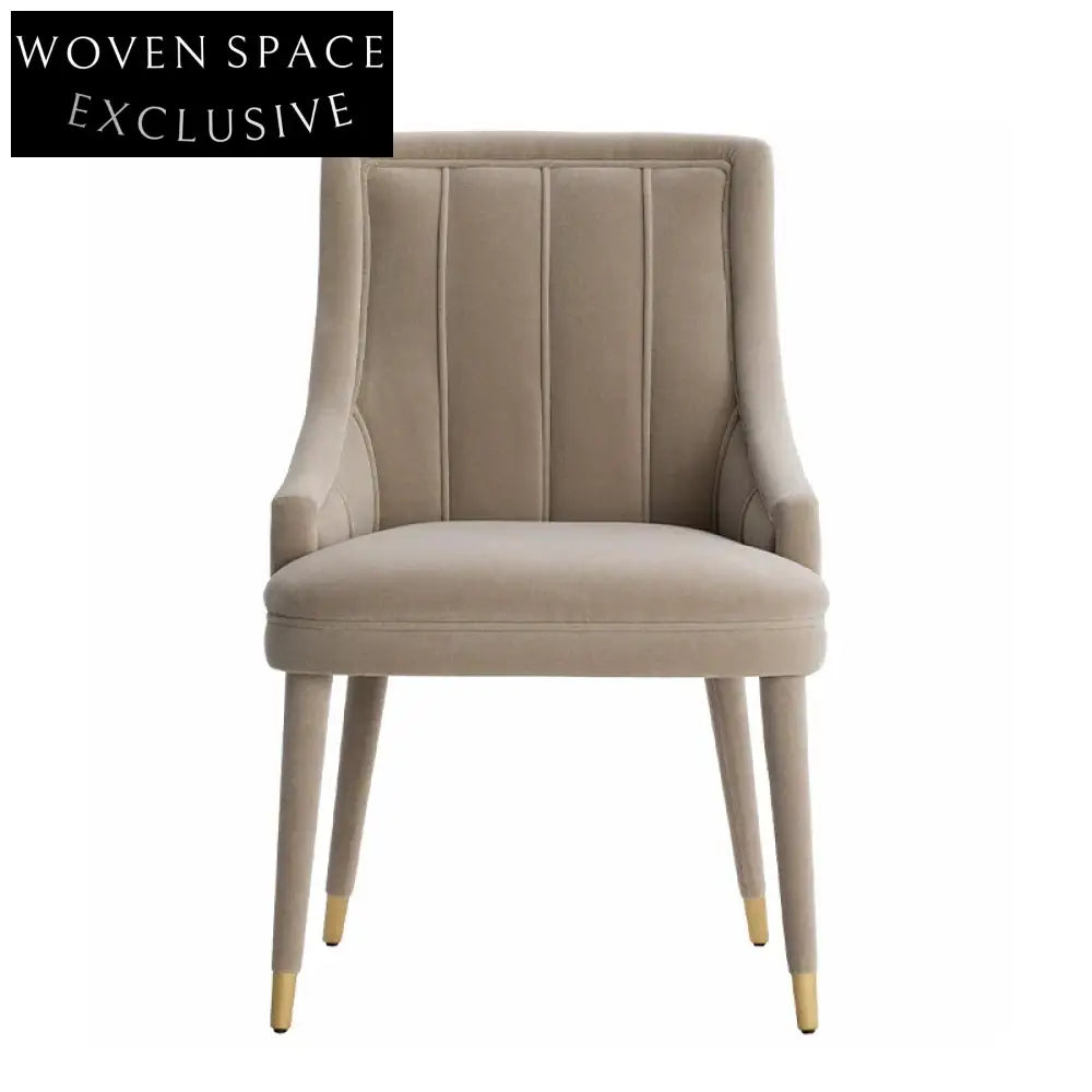 Chic Velvet Nordic Upholstered Dining Chair for Modern Home & Hotel