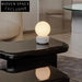 Chic Wabi Sabi Travertine Stone Modern Table Lamp for Living Room Bedroom