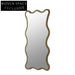 Chic Wavy Full Length Floor Mirror, Modern Wooden Frame Home Decor