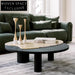 Chic Wood Frame Marble Top Coffee Table for Modern Living Spaces