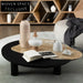 Chic Wood Frame Marble Top Coffee Table for Modern Living Spaces