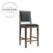 Chic Wooden Upholstered High Back Modern Kitchen Bar Stool