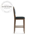 Chic Wooden Upholstered High Back Modern Kitchen Bar Stool