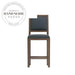 Chic Wooden Upholstered High Back Modern Kitchen Bar Stool