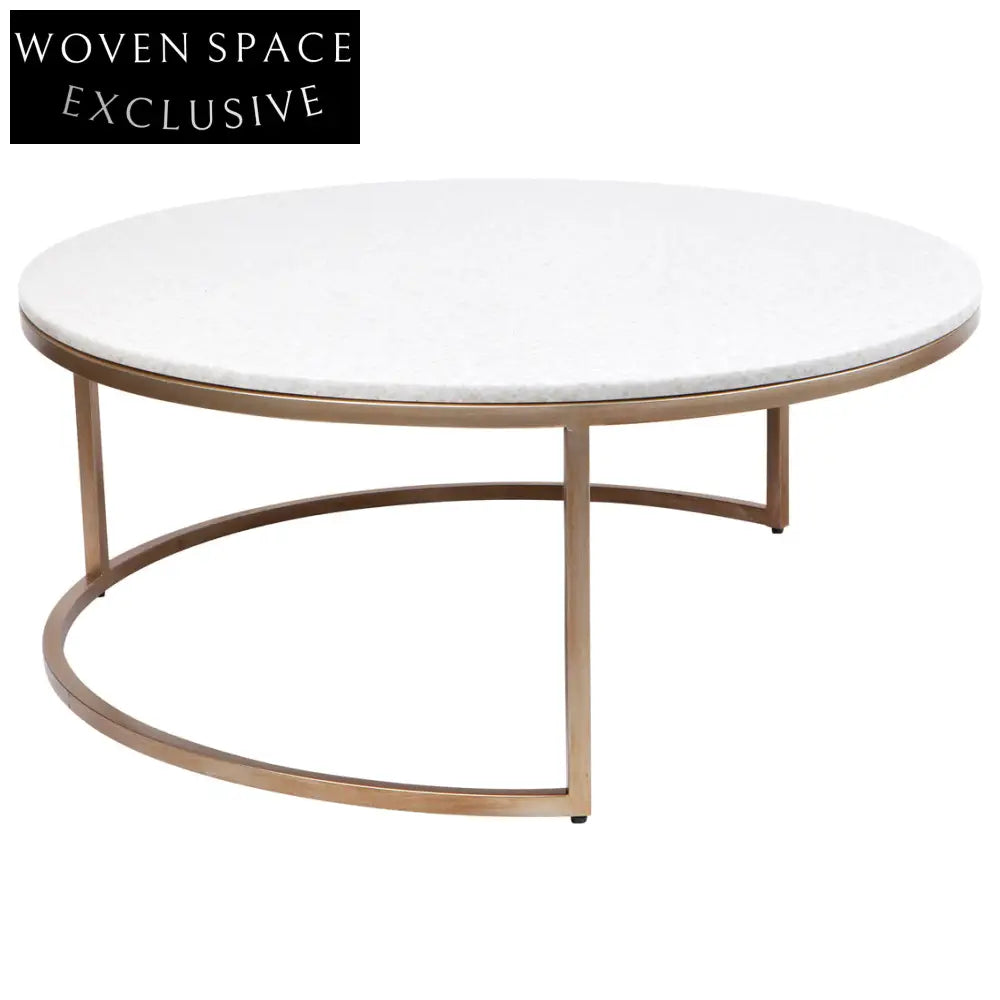 Chloe Stone Nesting Coffee Tables - Antique Gold Coffee Table