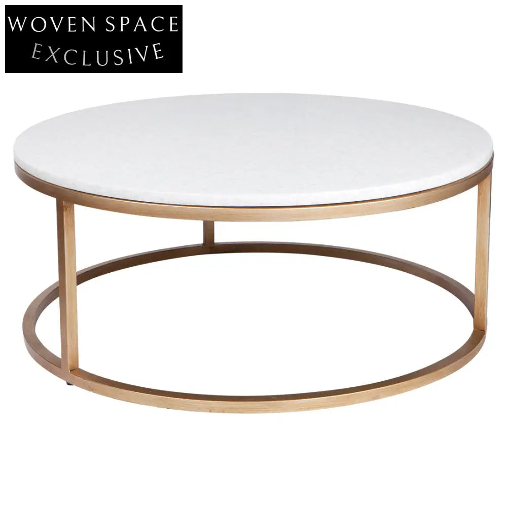 Chloe Stone Nesting Coffee Tables - Antique Gold Coffee Table