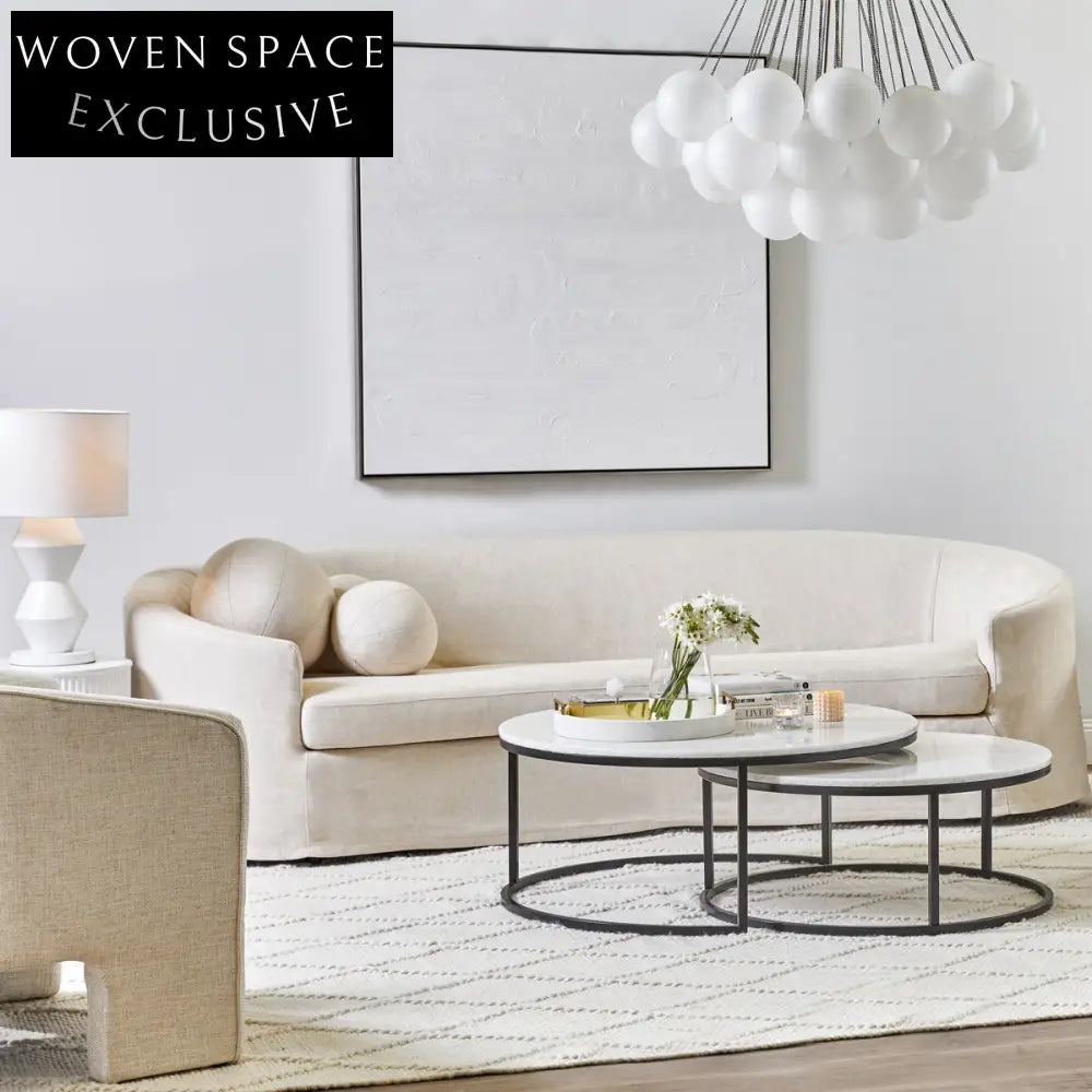 Chloe Stone Nesting Coffee Tables - Black Coffee Table