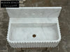 Christel Carrara Marble Backsplash Sink