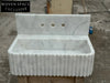 Christel Carrara Marble Backsplash Sink
