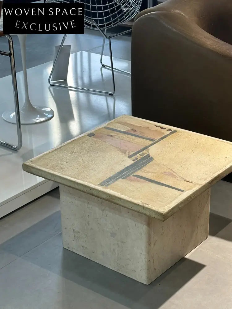 Classic Designer Marble Side Coffee Table by Poul Kingma