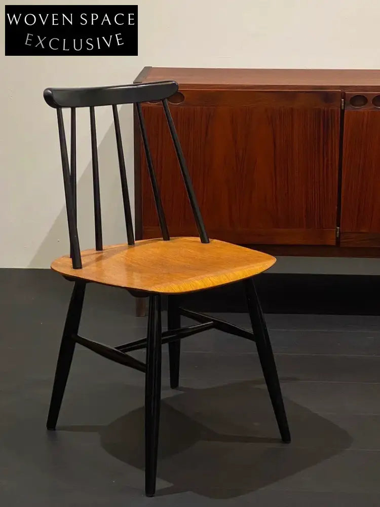 Classic Ilmari Tapiovaara Finnish Mid-Century Modern Wooden Dining Chair