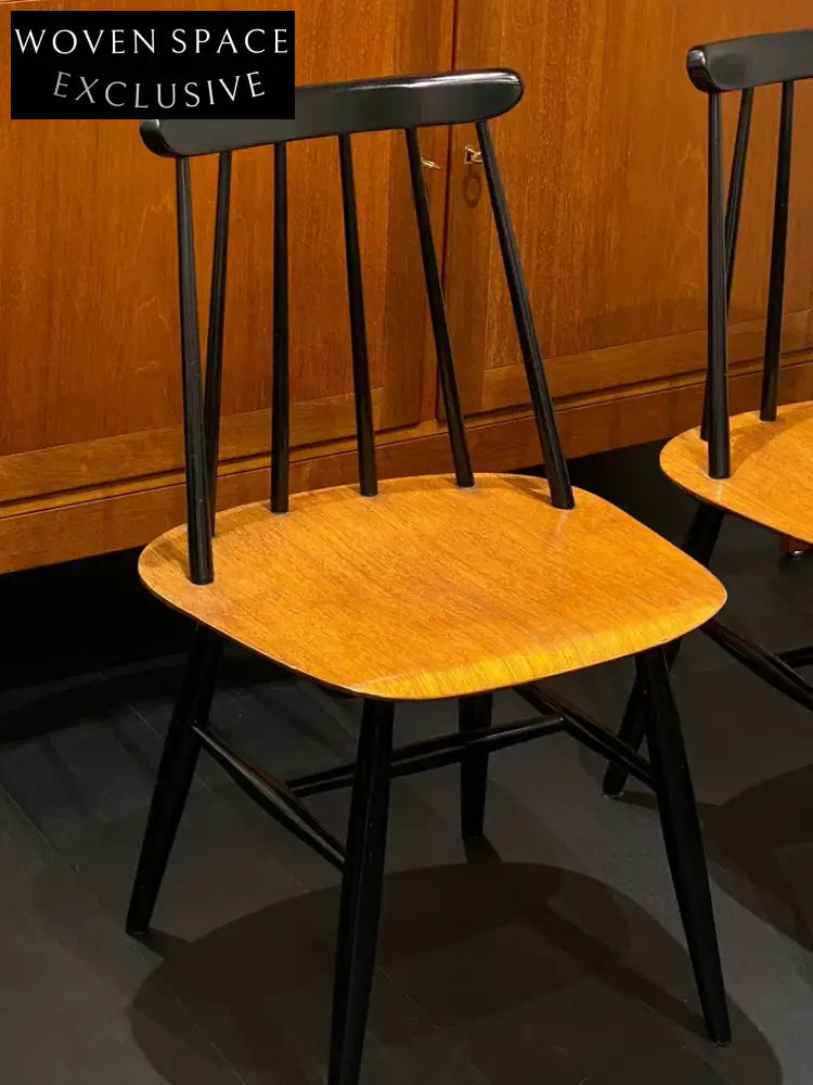 Classic Ilmari Tapiovaara Finnish Mid-Century Modern Wooden Dining Chair