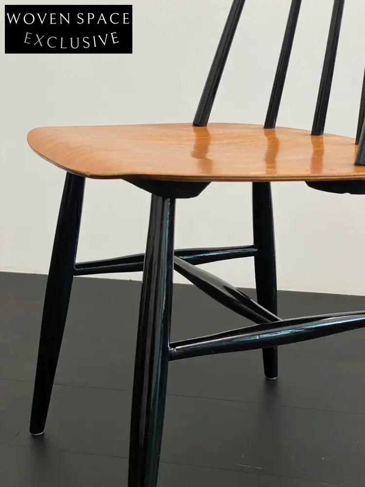 Classic Ilmari Tapiovaara Finnish Mid-Century Modern Wooden Dining Chair