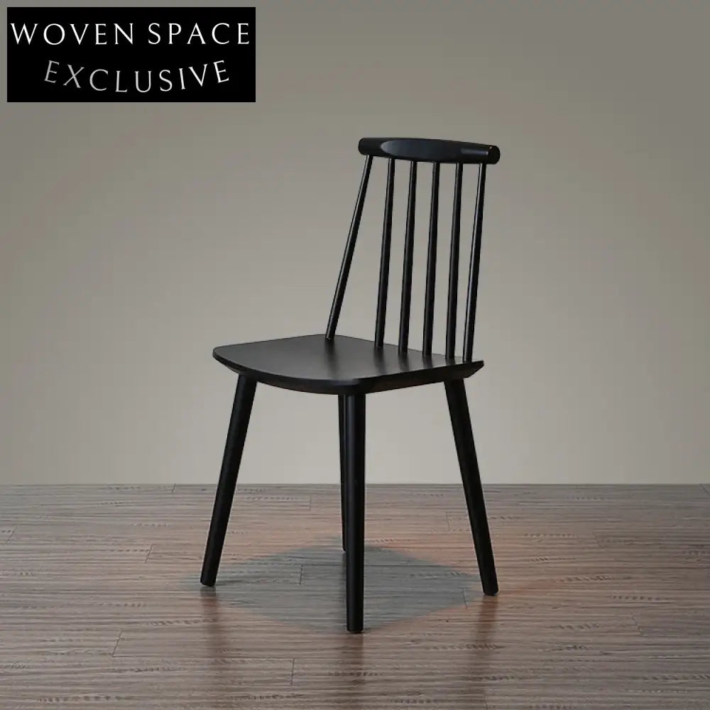 Classic Rubberwood Windsor Dining Side Chair for Cafe and Home