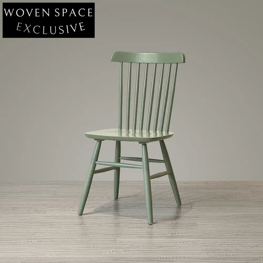 Classic Rubberwood Windsor Dining Side Chair for Cafe and Home