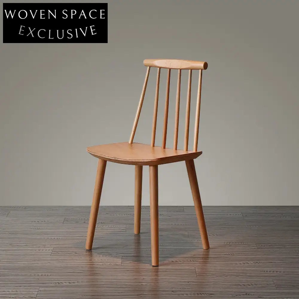 Classic Rubberwood Windsor Dining Side Chair for Cafe and Home