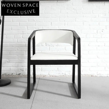 Classic Solid Wood Dining Chair with Cushioned Armrests