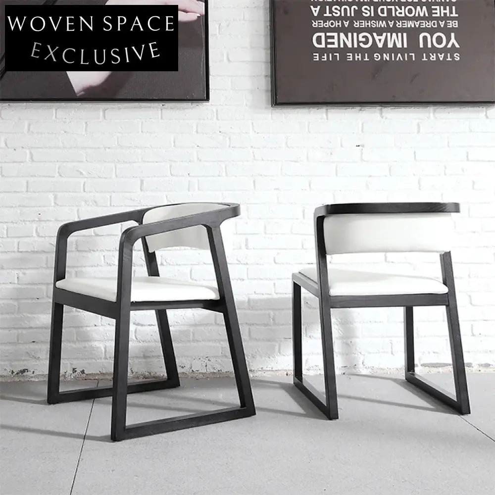 Classic Solid Wood Dining Chair with Cushioned Armrests