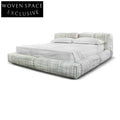 Classic Upholstered Solid Oak Wood King Queen Double Size Modern Bed Frame