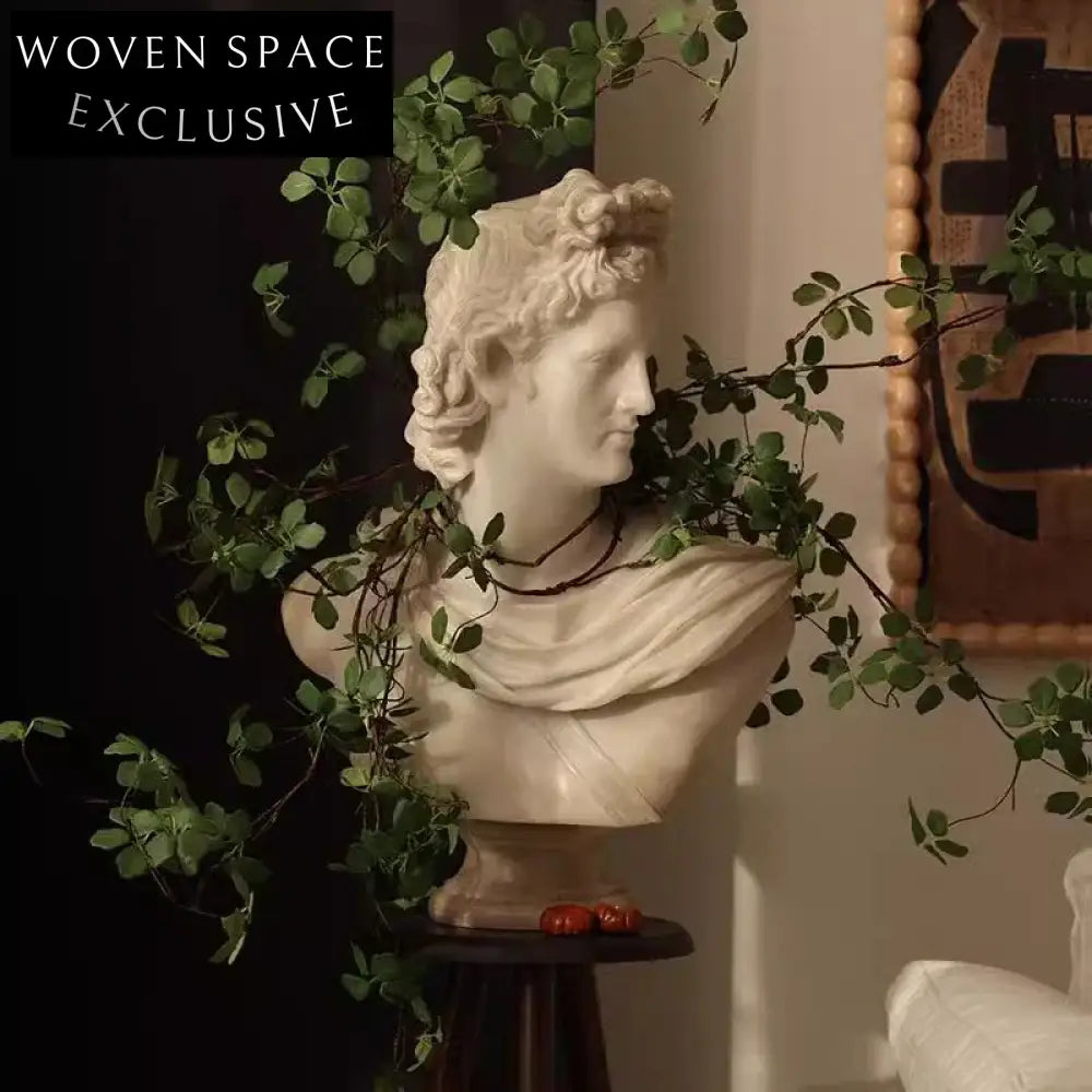 Classical Greek David Head Resin Statue Planter for Elegant Home Decor