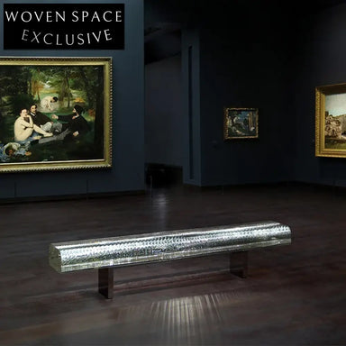 Clear Acrylic Modern Luxury Bench Ottoman for Living Room Dining Bedroom