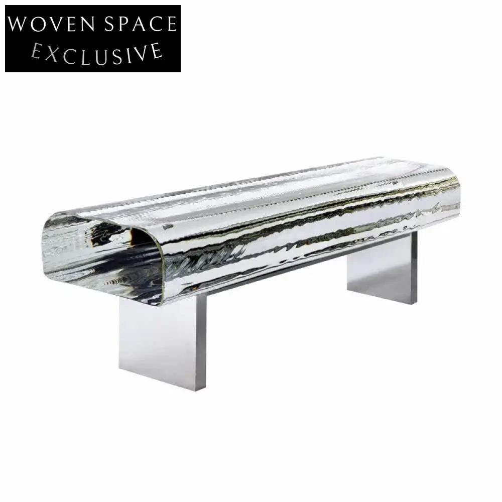 Clear Acrylic Modern Luxury Bench Ottoman for Living Room Dining Bedroom