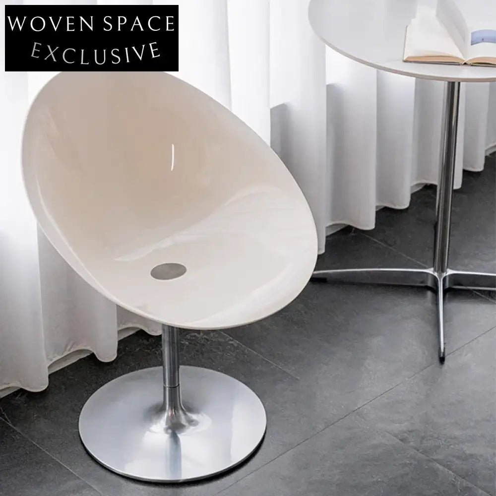 Clear Acrylic Swivel Dining Chair with Modern Nordic Design Base