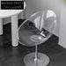 Clear Acrylic Swivel Dining Chair with Modern Nordic Design Base