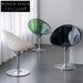 Clear Acrylic Swivel Dining Chair with Modern Nordic Design Base