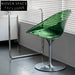Clear Acrylic Swivel Dining Chair with Modern Nordic Design Base