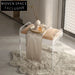 Clear Acrylic Velvet Dressing Stool Modern Vanity Chair Kids Leisure Seat