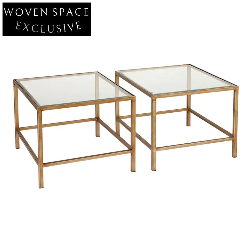 Cocktail Glass Nesting Coffee Table - Antique Gold Coffee Table