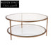 Cocktail Glass Round Coffee Table - Antique Gold Coffee Table