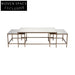 Cocktail Mirrored Nesting Coffee Tables - Antique Gold