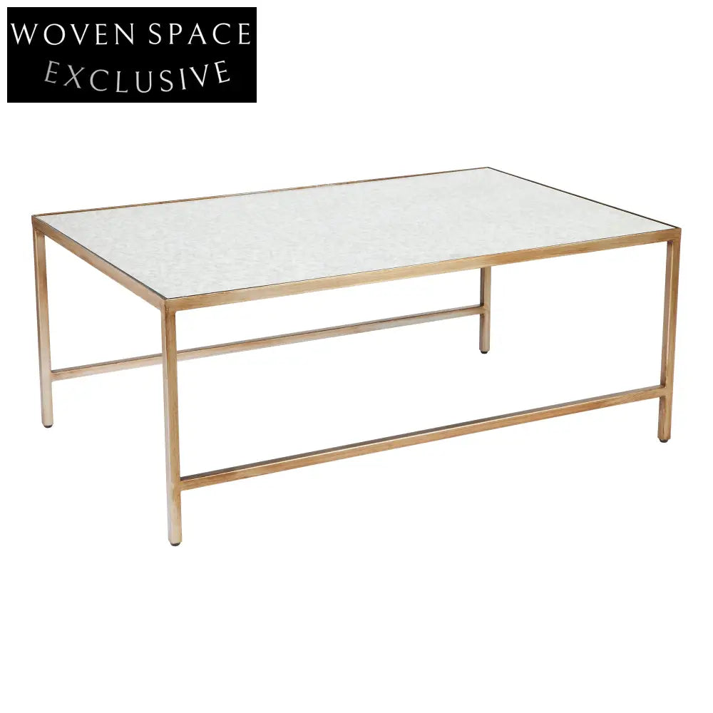 Cocktail Mirrored Nesting Coffee Tables - Antique Gold Coffee Table