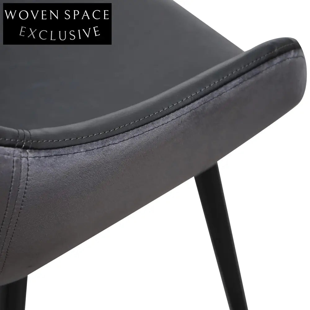 Cody Leather Dining Chair - Charcoal Velvet (Set of 2) Dining Chairs