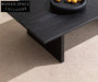 coffee table black solid wood foldable multifunctional 【black】